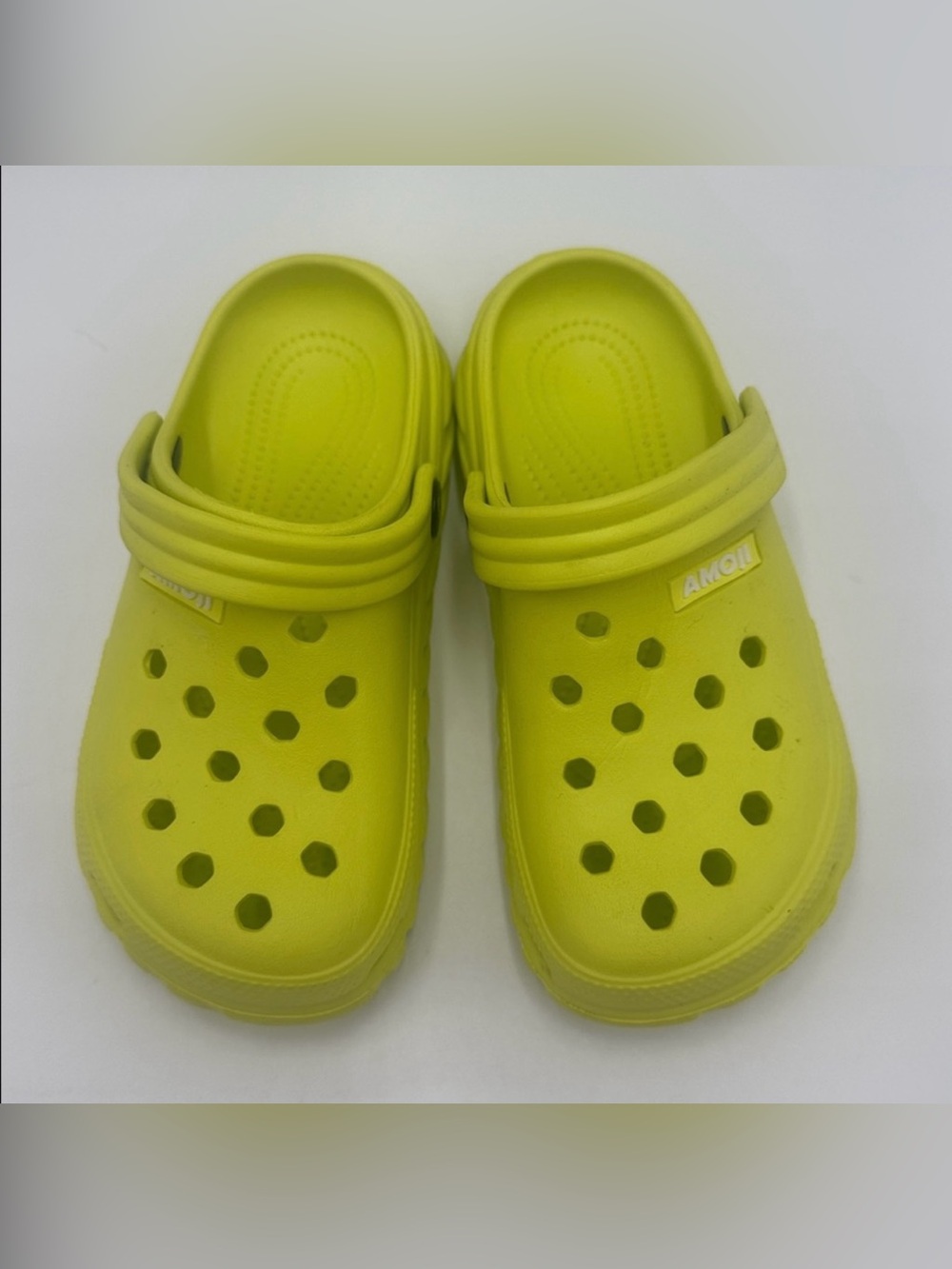 AMO Kids Bright Lime Green Slip-On Clog Sandals